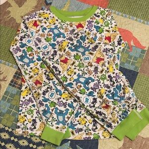 Disney Kids Pajama Set with Colorful Character Print